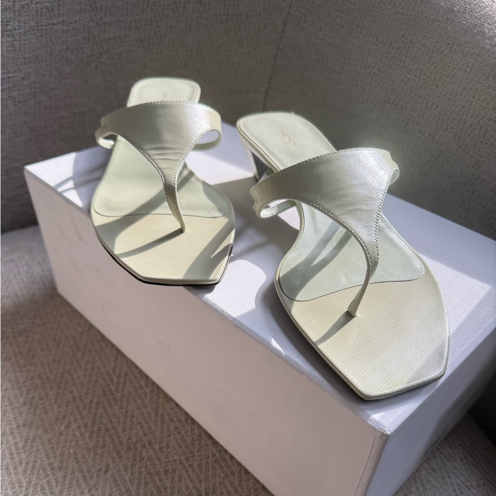 The Row Graphic Thong Kitten Heel Sandals